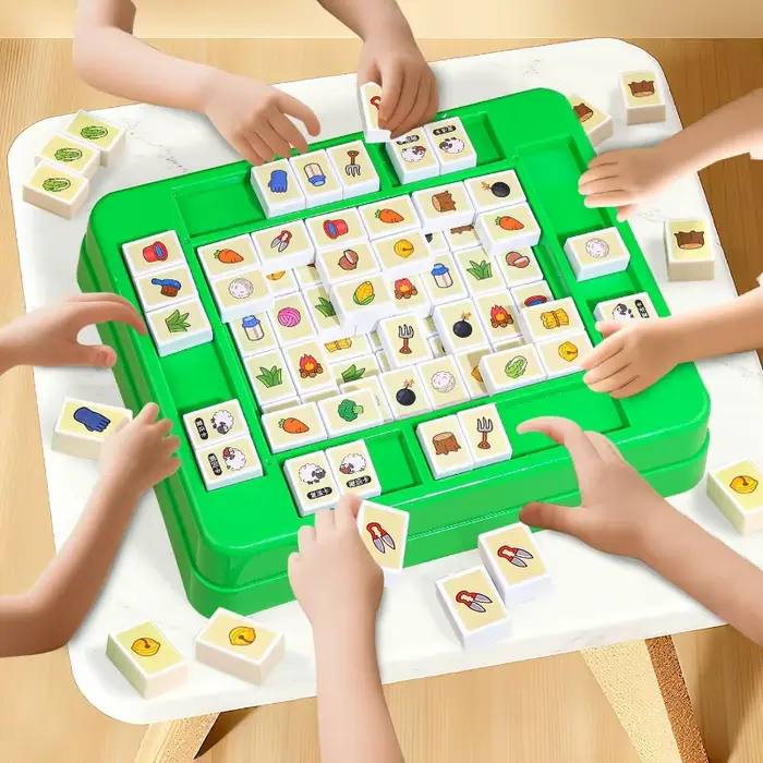 Jeu de société Sheep A Sheep version Mahjong, jouet pour enfants, blocs de construction, puzzles en plastique, jeu de cartes d'élimination des moutons, cadeaux