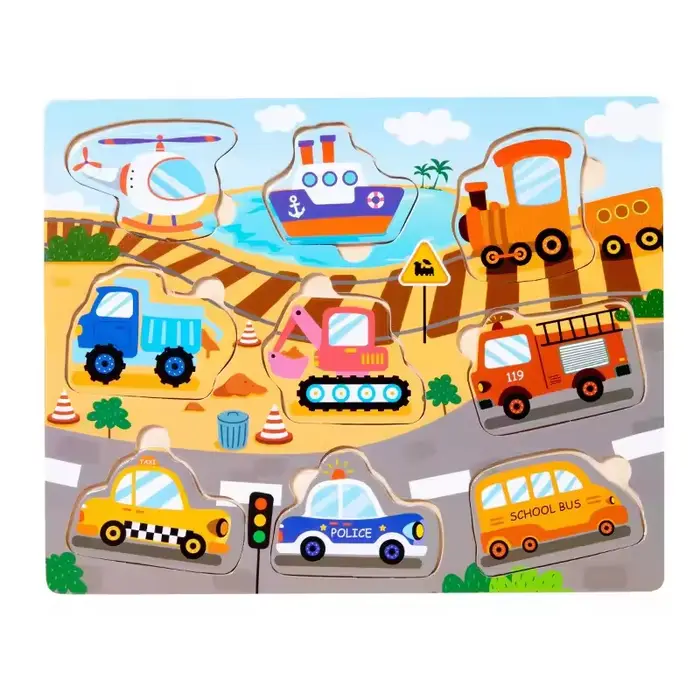 Puzzles en bois pour enfants âgés de 2 à 8 ans, jouets éducatifs d'apprentissage pour garçons et fil