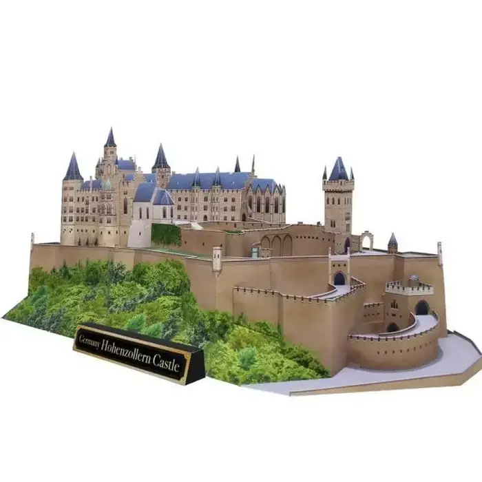 Château de Hohenzollern Allemagne 3D Papier Modèle Construction Artisanat DIY, Jouets Éducatifs, Jeu
