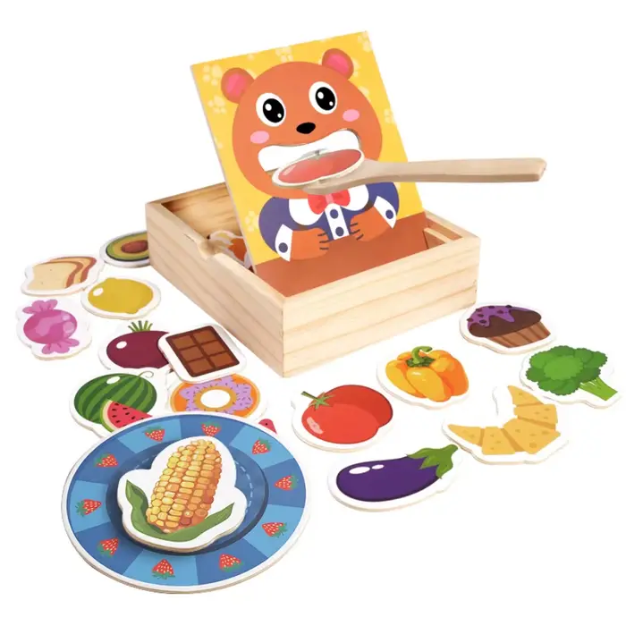 Jeu d'alimentation ours en peluche de simulation Parent-enfant, éducation de la petite enfance, acti