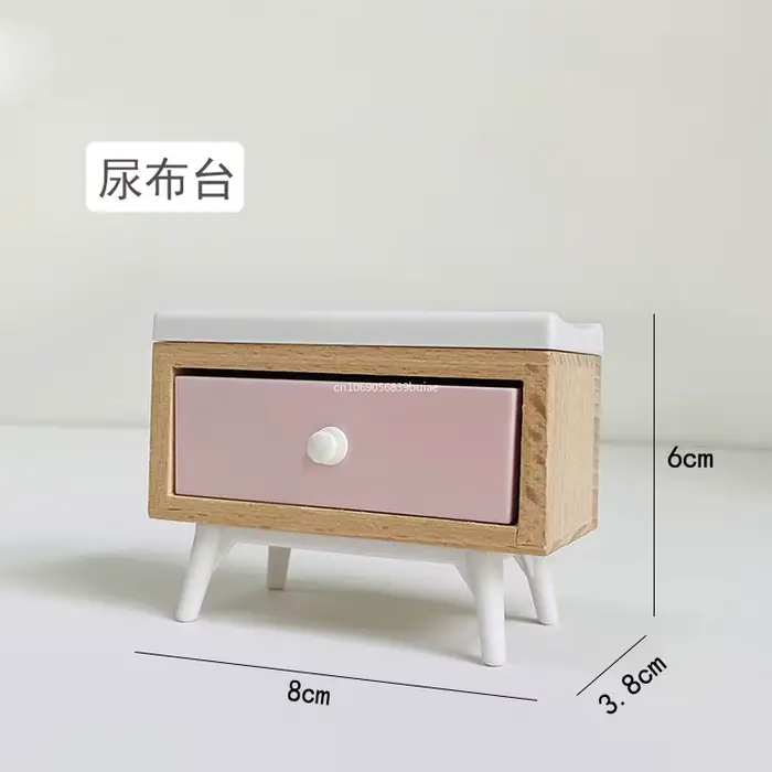 1:12 maison de poupée bébé chambre meubles accessoires toboggan/Cheval de Troie/Table/chaise de salle à manger/lit pour enfants semblant de jouer fournitures