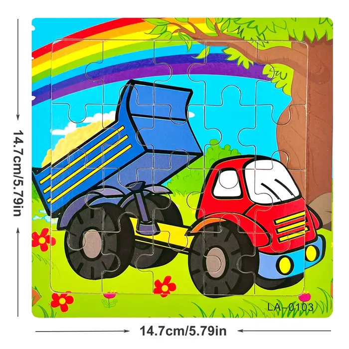 Puzzle en bois de 14.7cm/5.79 pouces, 1 pièce, véhicule de transport, Style Animal marin, jeu éducat