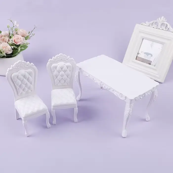Table à manger et chaise de bureau d'ordinateur pour décor de maison de beurre, meubles de cuisine, 