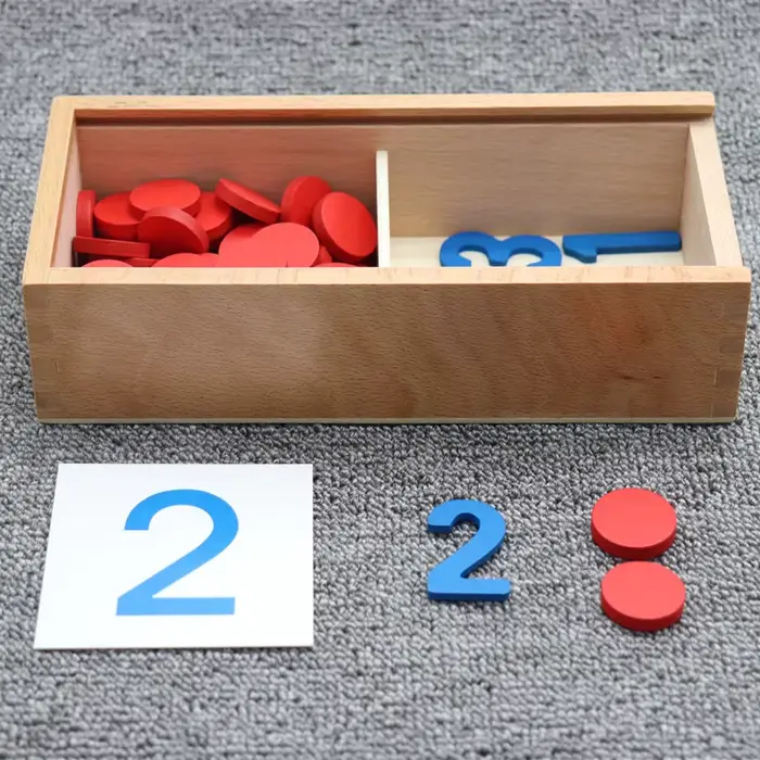 Cartes cognitives Montessori en bois pour enfants, jeu de comptage des nombres, jouets éducatifs pou