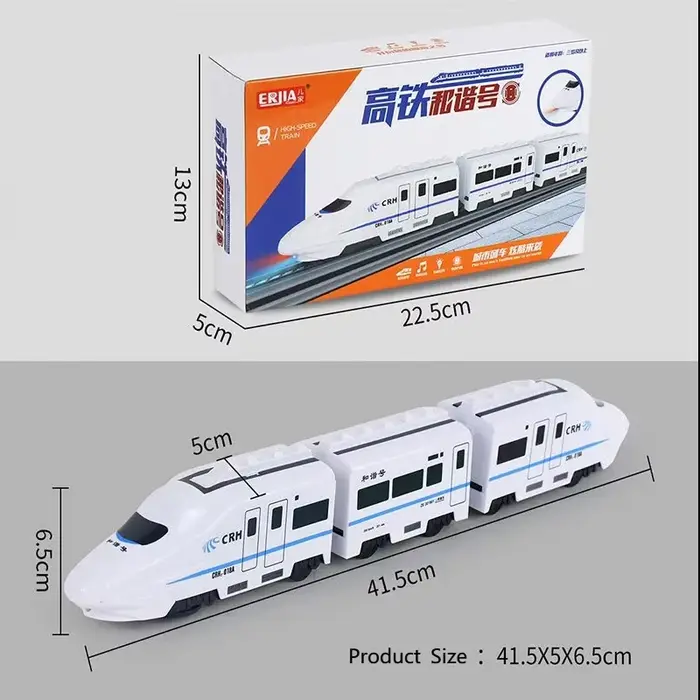 Jouet de Train ferroviaire à grande vitesse pour enfants, bricolage, avec son et lumière électriques