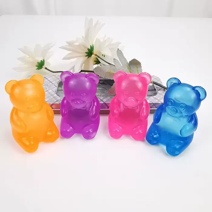 Jouet Squishy Ours Mignon Nee Doh en Maltose, Pâte Sensorielle Colorée, Décoration de Bureau Créativ