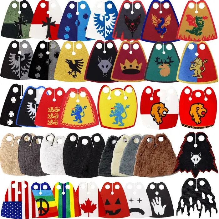 Kit de blocs de construction de cape d'officier MOC, figurines de chevaliers du Lion médiévaux, accessoires de châle, compatibles avec Lego pour enfants occasions spéciales
