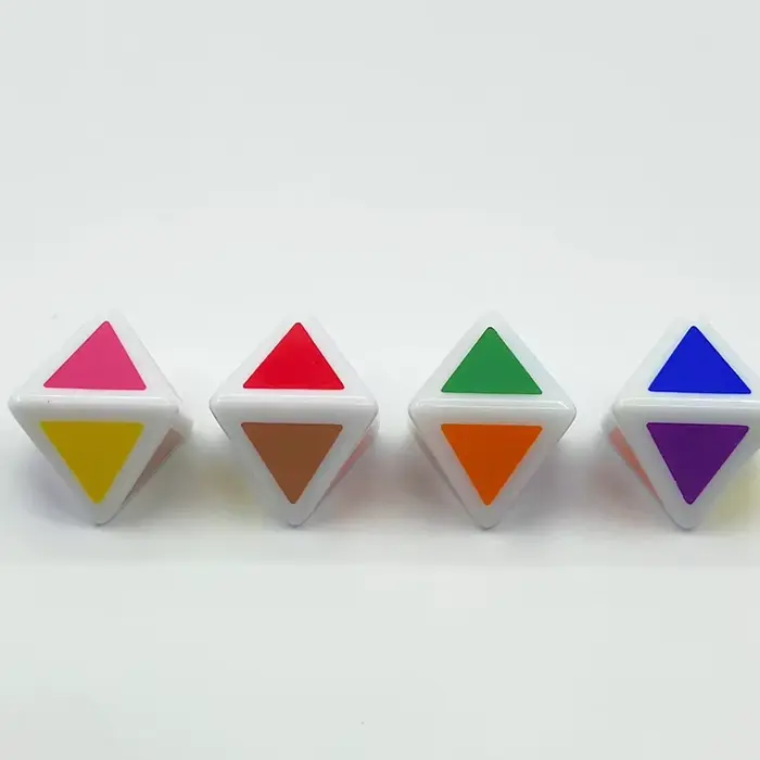 Jeu de Puzzle amusant, dés de couleur à 8 côtés, 10 pièces/ensemble