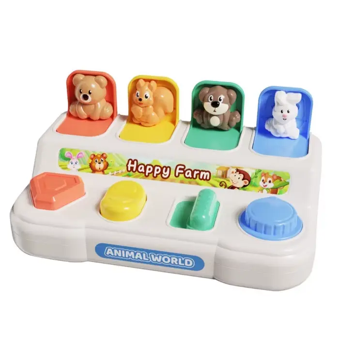 Jouet animaux Pop-Up Montessori pour bébé, jouets sensoriels interactifs pour tout-petits, jouet édu