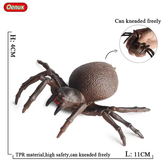 Oenux Reptile Simulation serpent araignée lézard insecte animaux modèle figurines d'action amusant Anti-Stress doux