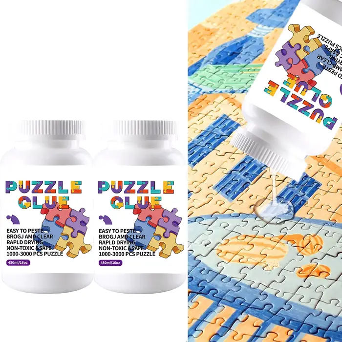 Colle transparente résine pour puzzles de 1000 1500 3000 pieces feuilles speciales soluble en papier et bois occasionnelle