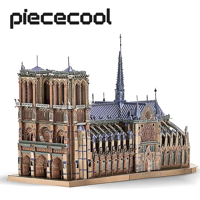 Piececool 3D Puzzle en métal Notre Dame de Paris Kits de construction de maquettes bricolage