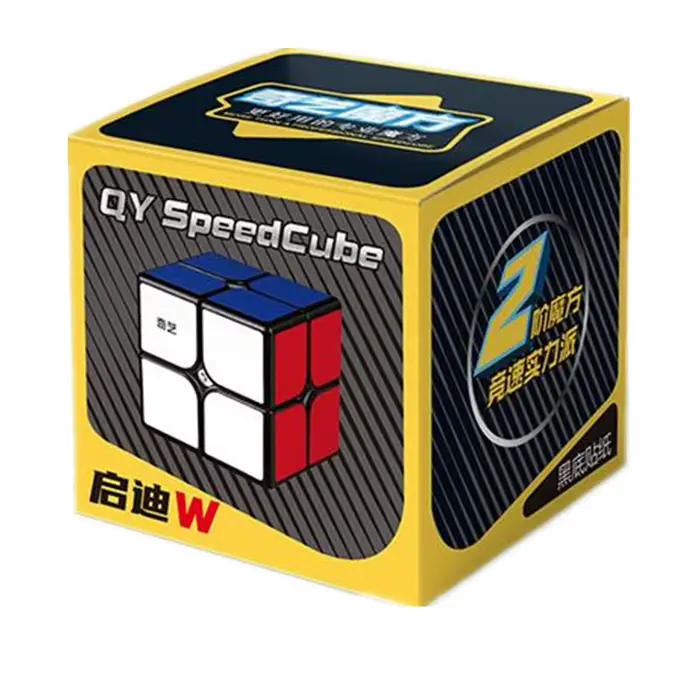 Qiyi Cube magique 2x2 3x3 4x4 5x5 6x6 autocollants noirs Puzzle éducatif Cube magique jouets pour en