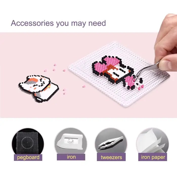 Puzzle de pixels scintillants dans l'obscurité, 5MM, 1000 pièces, perles en fer pour enfants, perles