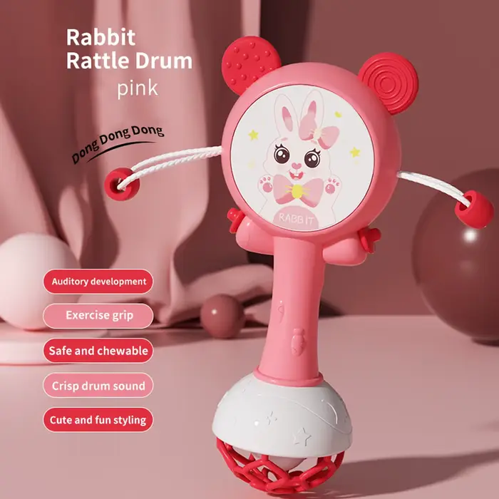 Hochet pour bébé de 0 à 18 mois, jouets, anneau de dentition, cloches à main, Mobile, arrêt de pleur
