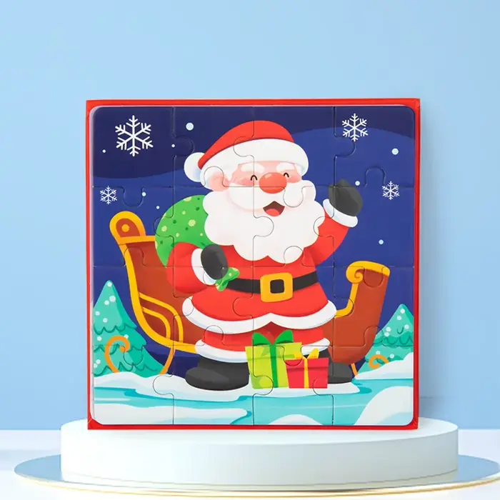 Puzzle magnétique de noël pour enfants, jeu d'apprentissage précoce, jouets éducatifs, père noël bon