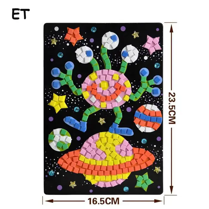 Jeu créatif pour enfants, kits de bricolage, puzzle de mosaïques 3D, jouets de dessin, autocollants 