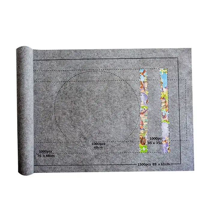 Tapis de puzzle en rouleau de feutre, tapis de jeu, couverture pour jusqu'à 1500 pièces, accessoires