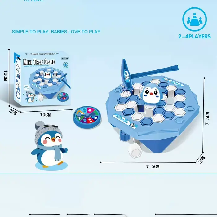 Jeu de Bataille Interactif de Bureau pour Enfants : Le Petit Pingouin et le Seau de Pirate - Jouet d