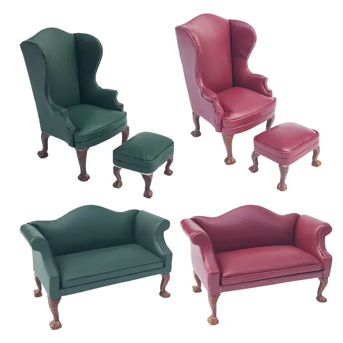 Accessoire de chaise de canapé de fauteuil de maison de poupée réaliste moderne à l'échelle 1/12