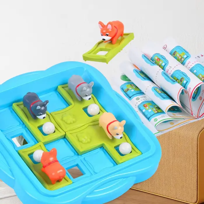 Jouet d'apprentissage éducatif pour enfants, chiot coquin, jeu de société à perles, Puzzle, jeu de l