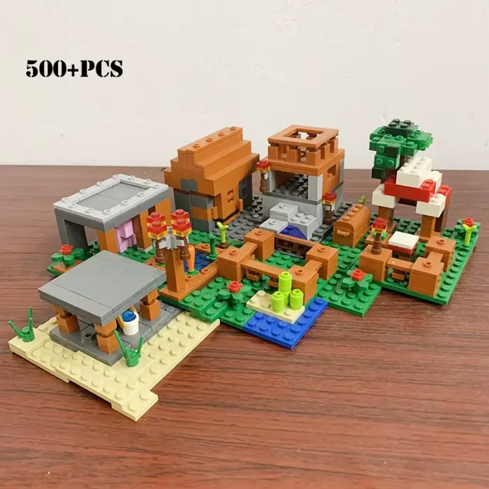 Blocs de construction de la ferme du Village, 500 + pièces, jouets éducatifs pour enfants, cadeau