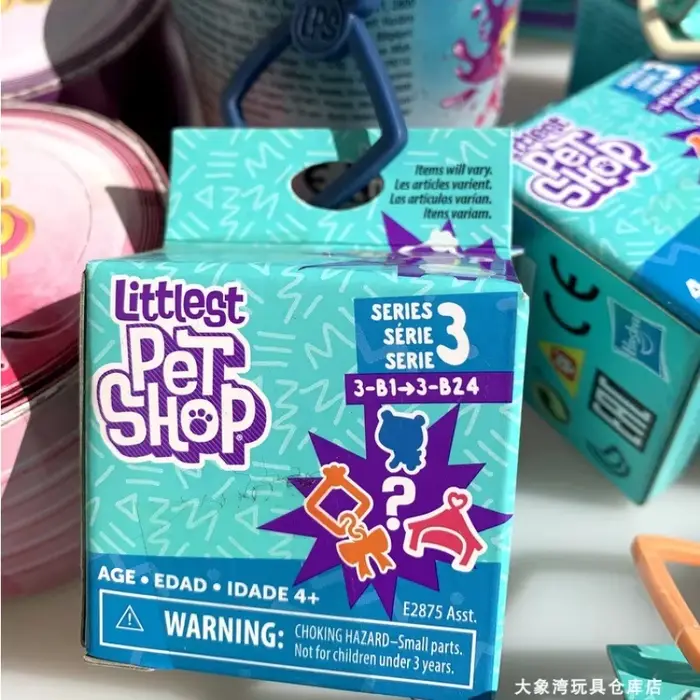 Hasbro Littlest Pet Shop LPS boîte aveugle jouet mignon grands yeux chat chien lapin modèle pendenti