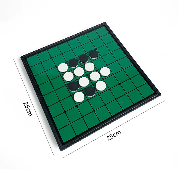 Jeu de société Reversi magnétique pliable 25x25, plateau en plastique portable, jeu de table, voyage