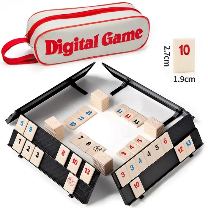 Jeu de cube Rummy avec 4 supports