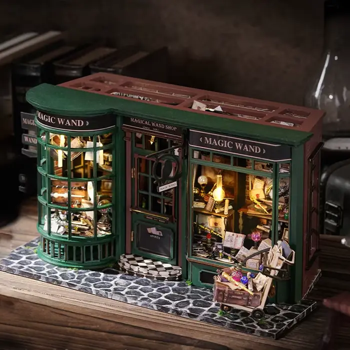 Magie boutique bricolage maison de poupée en bois Miniature