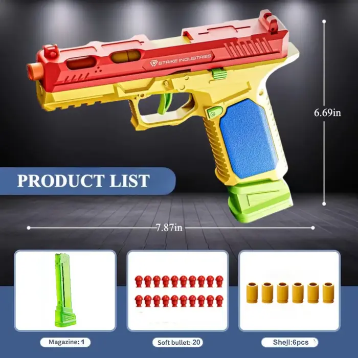 Bloc de construction à tir continu, pistolet jouet, coque de lancer Airsoft, pistolet suspendu vide,