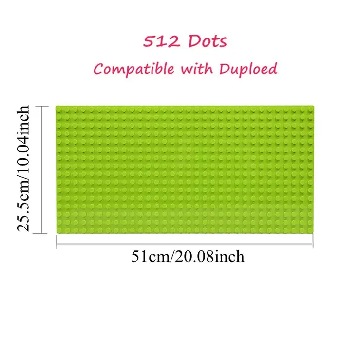 Grande plaque de base pour blocs de construction, 16x32 points, compatible avec toutes les marques,