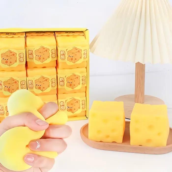 Squishy carré fromage presser jouets rebond lent pousser soulagement du Stress jouet sensoriel beurr