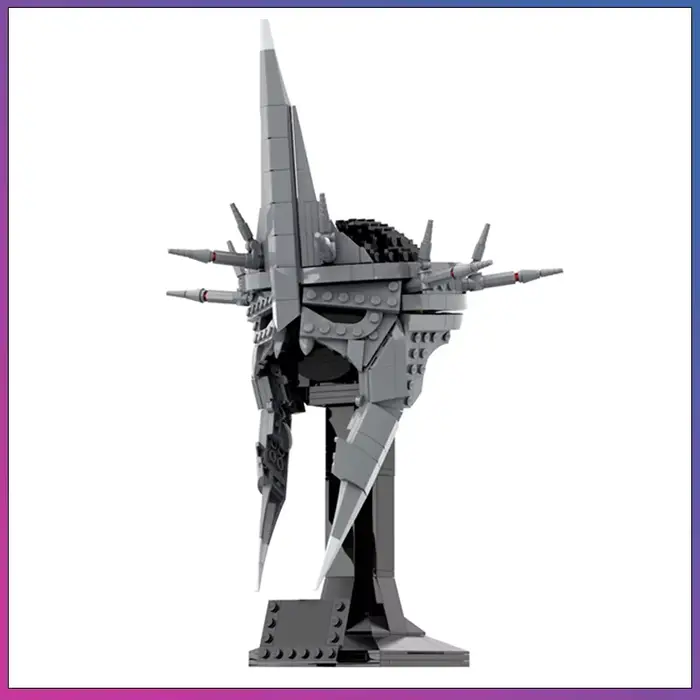 Ensemble de blocs de construction MOC Angmar Witch-King Helmet 578 pièces pour adultes et adolescents jeux créatifs et décoratifs occasions spéciales