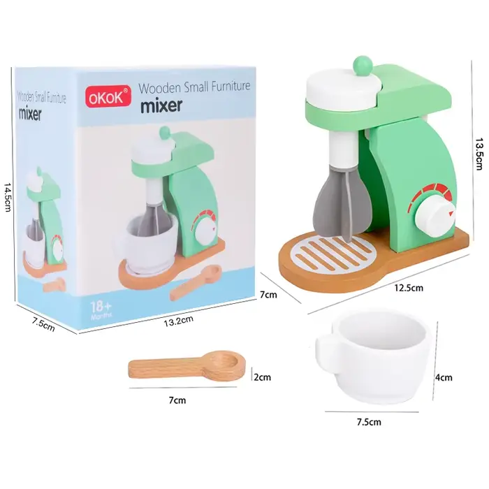 Jouets en bois pour maisonnette d'enfants, presse-agrumes de simulation, machine à café, mixeur, mac