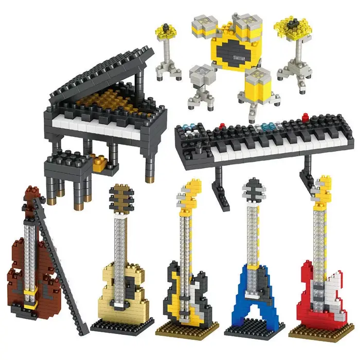 Décennie s de construction musicaux en plastique ABS