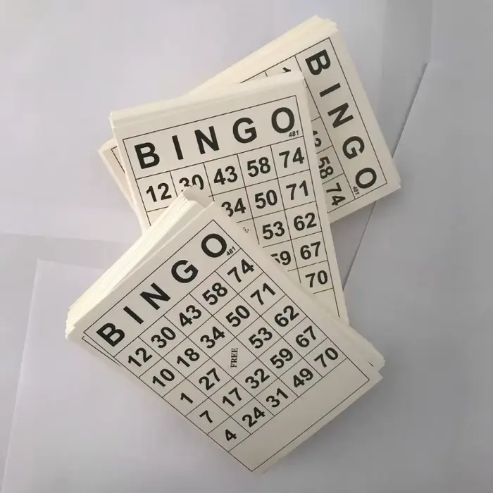 Cartes de jeu de Bingos jetables