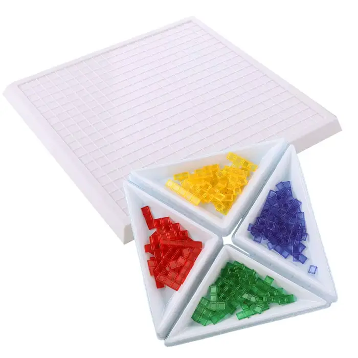 Jeu de société Blokus en plastique, éducatif précoce, polyvalent, avec carrés colorés, portable, puz