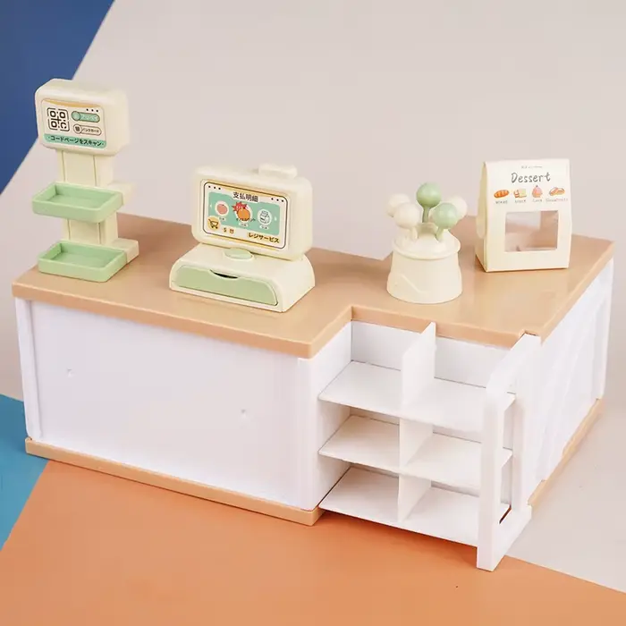 Maison de poupée Miniature, échelle 1:12, caisse de supermarché pour enfants imaginatifs, jouet de j