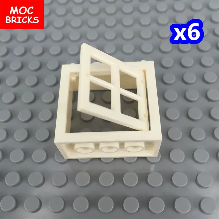 Briques MOC, fenêtre de maison de ville 1x2x3 1x2x2 30044 60607, blocs de construction éducatifs ass