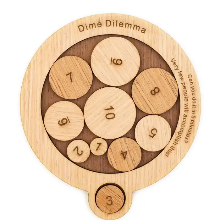 Puzzle 3D Penny Baffling en bois multicolore pour adultes et enfants défi logique casse-tête jouets éducatifs occasions spéciales