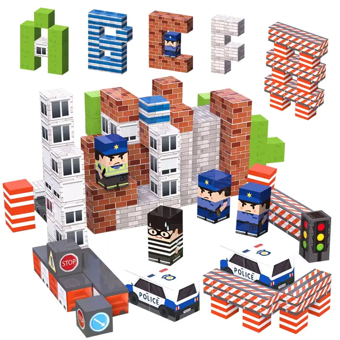 Blocs magnétiques d'apprentissage de puzzle