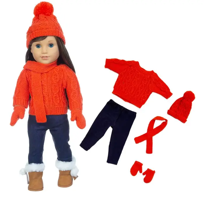 Ensemble pull de noël 2023 adapté à la poupée American Girl, vêtements de poupée de 18 pouces, les c