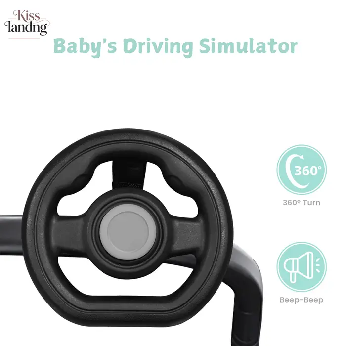 Jouet pour poussette en forme de volant | 360 °