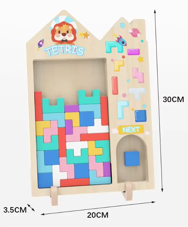 Puzzle 3D en bois, blocs de construction, jeu de puzzle, jouets de formation logique pour bébé, jeux