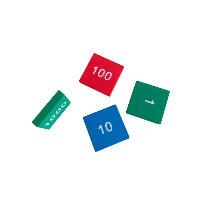 Jeu de timbres pour activités mathématiques Montessori