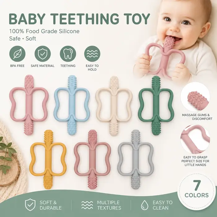 Jouet de dentition en silicone pour bébé