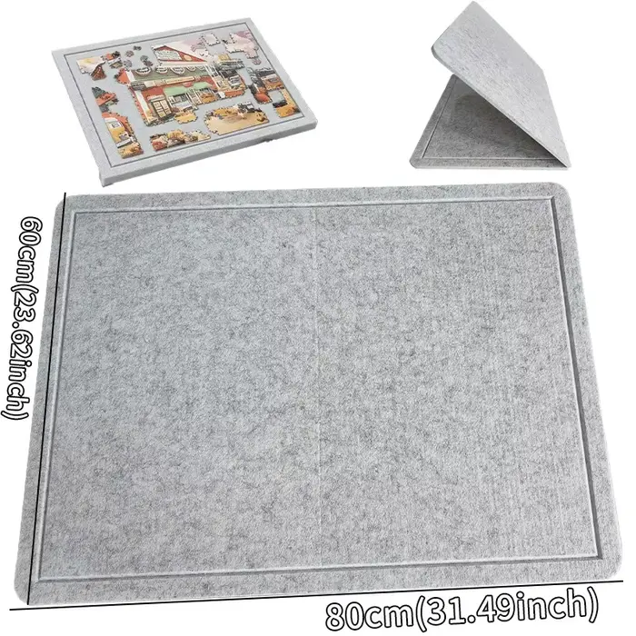 [Portable |   Planche de puzzle] Planche de puzzle portable |   Table avec tapis en feutre, fournitu