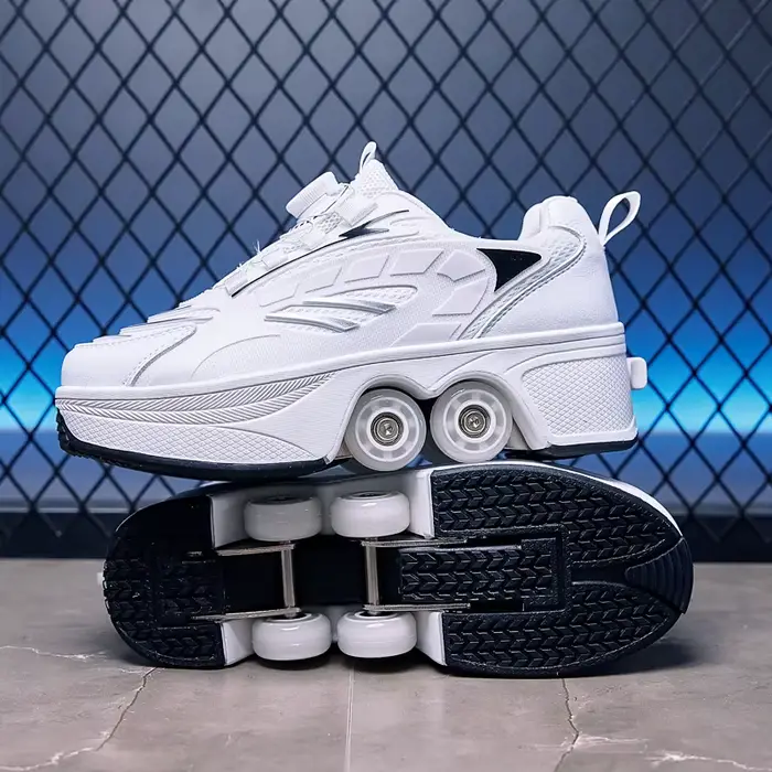 Grands patins à roulettes à quatre roues pour enfants, cadeaux 2026, nouveaux patins à roulettes rét