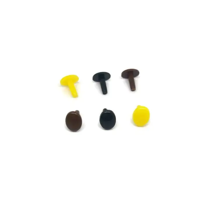 Yeux d'animal ovales en plastique, jaune/marron/noir, 20 pièces, ours en peluche artisanal, jouet au